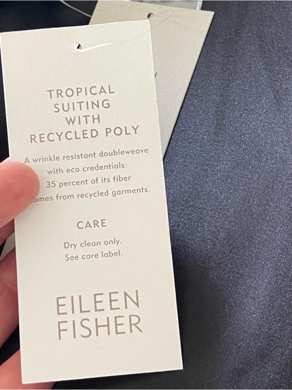 NWT EILEEN FISHER Black Notch Collar Blazer Jacket Tropical Suiting  10 - Picture 11 of 13